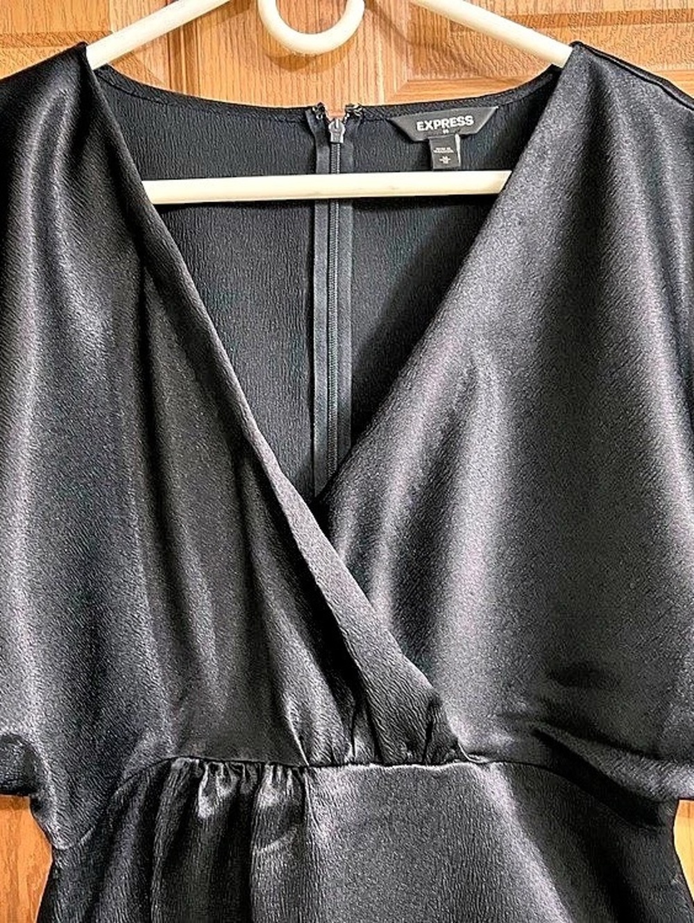 Express Black Faux Wrap Dress